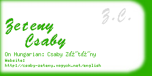 zeteny csaby business card